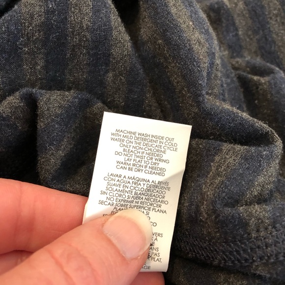 Cabi Odyssey gray navy stripe turtleneck knit tunic top size Extra Large XL 3225 - Picture 10 of 16